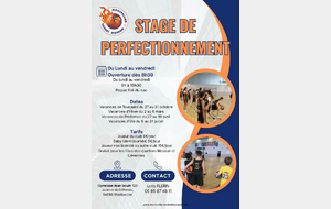 Stage de perfectionnement vacances Toussaint 2025